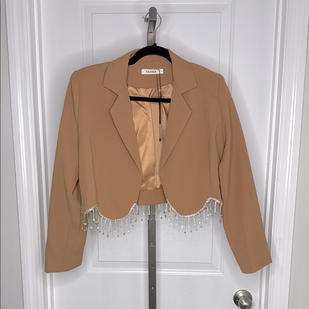 Embellished Cropped Blazer NWT